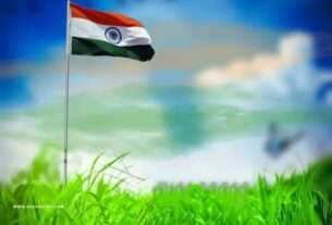 beaiutiful sky and background with indian flag