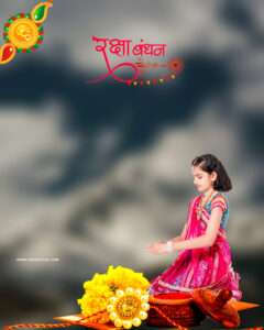 raksha bandhan background with girl image