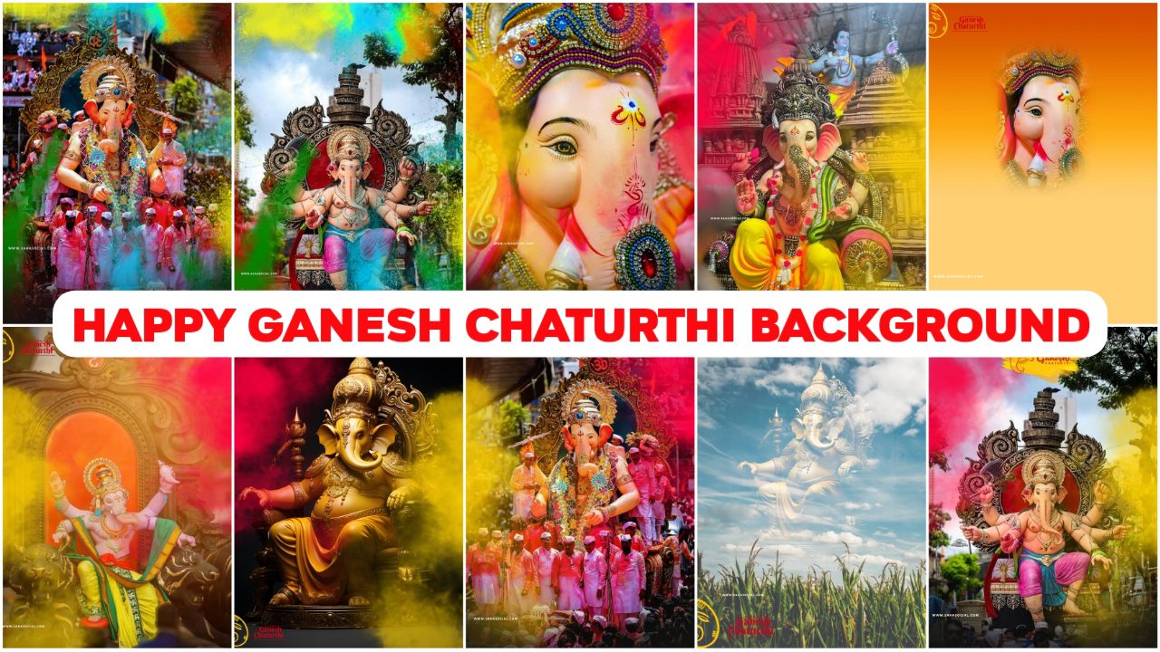 [100+] Happy Ganesh Chaturthi Photo Editing Background Hd Download Picsart - 2023