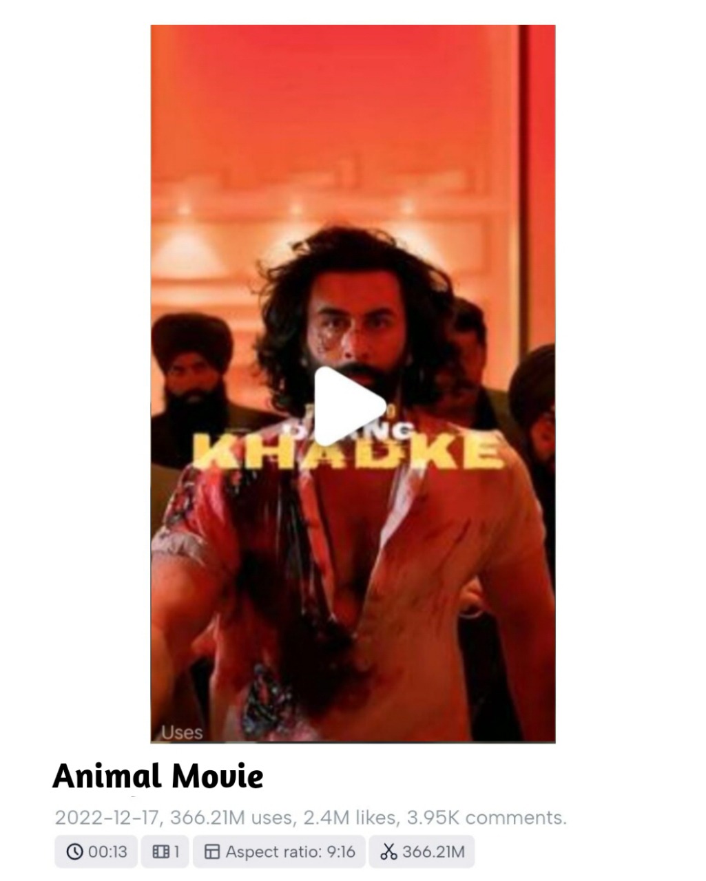 Animal Movie CapCut Template